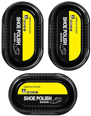 12x6x4cm Double Sided Polish Sponge, Leather Color Restorer, Shoe Polish Sponge Brush, Portable Shoe Shine Sponge, Compact Shoe Cleaner, Leather Shoe Restorer for Home, Business Trip, Work, Travel