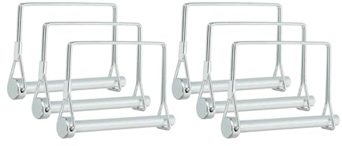 PATIKIL Trailer Coupler Pin 5/16x2-3/4, 6 Pcs Square Wire Lock Pin Shaft Locking Pins Safety PTO Hitch Pin for for Farm Trailer Tractor Truck Boat Towing (8x70mm)
