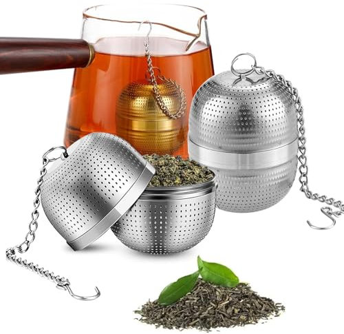 Souvik Boule à thé Infuseur à Thé Boule à Thé avec Mailles Fines Tasse et Cuisine Filtre Réutilisable pour Théière (2 unité)