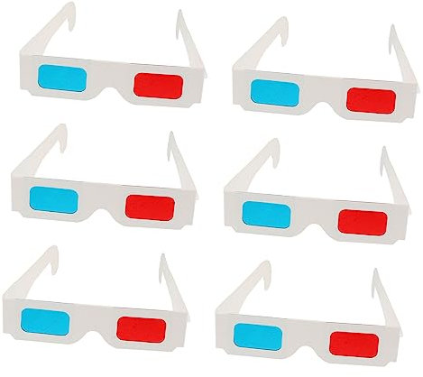 Housoutil Gafas 3d Desechables De Cartón Para Cine y Vídeo Paquete 100 Unidades Papel Ligero Rojo y Azul Para Uso Películas 3d y Cómics