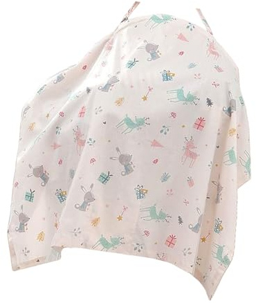 Genérico Cubiertas De Lactancia para Amamantar, Cubierta de Algodón para Lactancia, Tela Transpirable y para Viajes y Compras