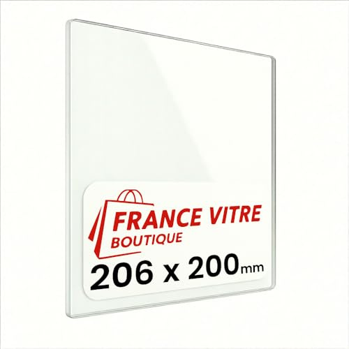 CHARNWOOD - modèle : ch-chb - 206 x 200 x 4 mm - Vitre d’Insert pour cheminée et poêle à Bois - Verre de Rechange Haute température - jusqu'à 800°C