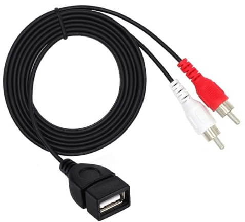 Cable de sonido USB 2.0 hembra a 2RCA USB 2.0 a 2RCA para hombres, adaptador divisor para teléfono, cine en casa, HDTV, cable hembra USB