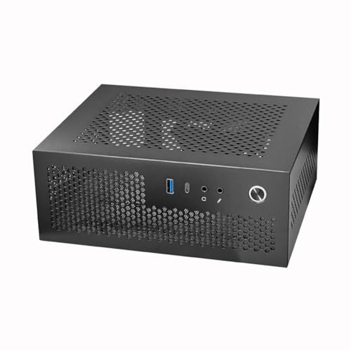 Asyduey A09 HTPC Caja de Computadora Mini ITX Chasis de PC para Juegos Chasis de Escritorio USB3.0 Tipo-C Caja de Computadora Caja de Computadora DoméStica Negro