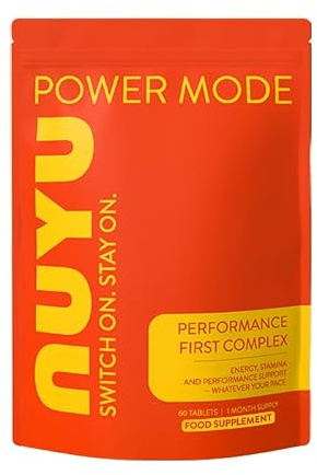 NUYU Performance First Complex Tablets. Caffeine, Creatine, Ginseng & Amino Acids Designed to Support Stamina, Energy & Focus. Two-a-Day, 1 Month Supply. 100% Vegan, Made in The UK.