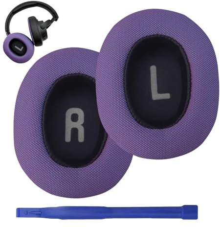 1 Paio Cuscinetti Auricolari per JBL Tune 700(700BT)/710(710BT)/720(720BT)/750(750BT,750BTNC), 760(760NC) Cuffie, Morbida Pelle Proteica (Gradiente viola)