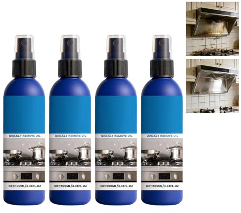 Multipurpose Kitchen Cleaning Spray, Powerful Stove Cleaner, Gas Stove Grease Remover, Multifunctional Foam Cleaning Spray, Deep Dirt Removal, Suitable For Various Cookware And Countertop (4pcs)