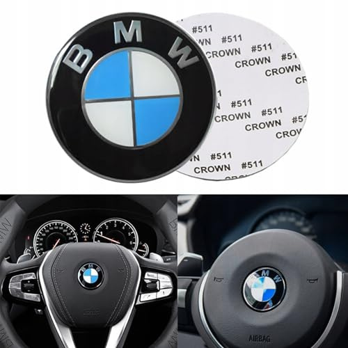 Emblema adhesivo metálico para volantes o llantas, logo de diámetro 45mm referencia 36131181082 (ver modelos de coche compatibles en la descripción)