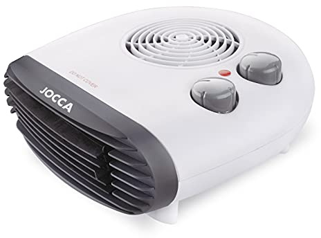 Jocca - Calefactor Eléctrico de aire caliente 2000W | Calefactor Estufas Baño | Función calor y ventilador | 2 velocidades | Antideslizante