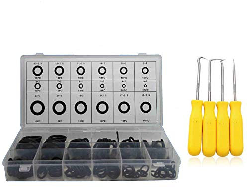 4 O RING Dichtung Dichtung Pick Haken Abzieher mit Schwarz 225pcs O-Ring Werkzeug Set Kit