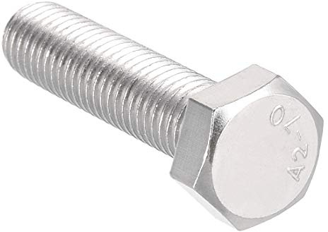 sourcing map 304 Edelstahl Sechskantschrauben Linke Schrauben Befestiger M12 Gewinde 50mm DE de