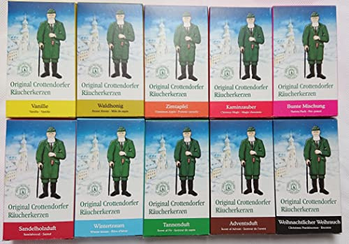 Crottendorfer Räucherkerzen Set Größe M - 10 Pakungen je 24 Kegel