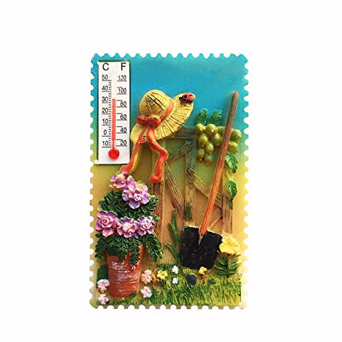 3D Garden Thermometer Style Greece Fridge Magnet Souvenir Gift Decor Refrigerator Magnetic Sticker Collection