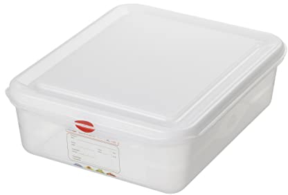 SUNWARE perfectly organised 6 Stück - Gastronorm 1/2 - Lebensmittelcontainer mit dichtem Deckel - 6,5 Liter, 325x265x100mm - transparent