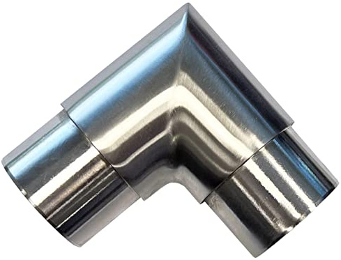 Blech + Profil Geländer Eckbogen V2A Bogen 90 Grad Rohr 42,4x2mm Edelstahl Steckfitting Ecke V2A 1.4301 Rundrohr Rohrzuschnitt Geländerrohr Edelstahlrohr Innen & Außen DIY Rostfrei Korrosionsbeständig