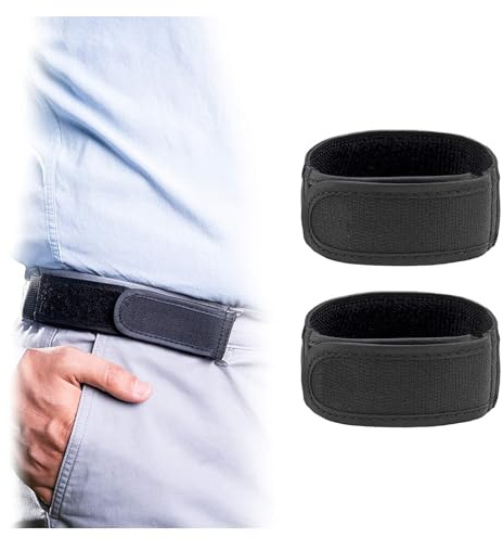 Dfomp Unisex Elastic No Buckle Belt - Adjustable Stretch Waist Belt, Gift for Men and Women(black,Medium)