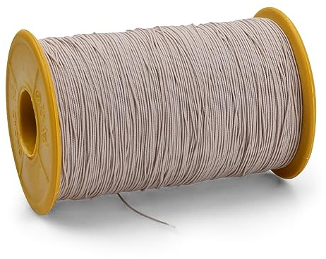 Anseom Cordoncino Elastico, 0.5mm Cavo Elastico Filo Cordino Elastico Braccialettida per Cucito Perline DIY Realizzare Gioielli Fai da Te 320m in 1 Rotolo (beige)