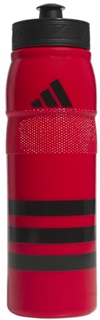 adidas 750 ML (28 oz) Stadium Refillable Plastic Sport Water Bottle, Scarlet, 25.4 Ounces