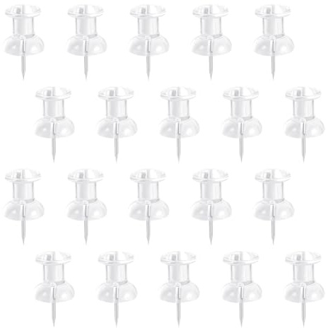 FSSTUD 20 Stück 4,6 cm große Pinnnadeln aus Kork, Jumbo-Hängesäge, Pinnwand, Reißzwecken, Wandbastelnadeln, Schule, Bürobedarf, weiß