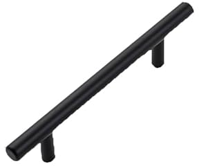 CCBFLA Schrankgriffe, Schwarz, Golden, Silber, Griff aus Edelstahl, für Küchenschrank, Türknauf, Möbel, Schubladengriffe, Hardware, Griff (Farbe: Schwarz, 192 mm)