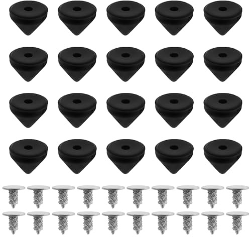 The Lord of the Tools 20 Sets 6 Mm Schwarze Ersatz-Nieten Schrauben Kompatibel mit Christian Louboutin DIY-Dekoration Schuhe Basteln Lederetui
