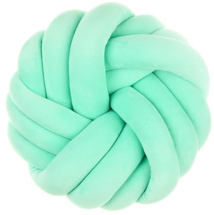 champracer Geknotetes Kissen Plüschkissen Weiches geknotetes KissenBallkissen Dekoratives Bettzimmer Hand gewebt Sofa KissenGeknotetes KissenKissen Ball für Heimtextilien (Grün,35cm*35cm)