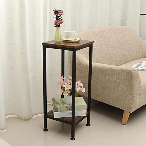 ZWDCVFGK Tavolino Laterale Tavolino da caffè Vintage Struttura in Metallo e Legno Tavolino Laterale per Divano Tavolino da caffè Tavolo da Camera da Letto per la casa Comodino Portaoggetti