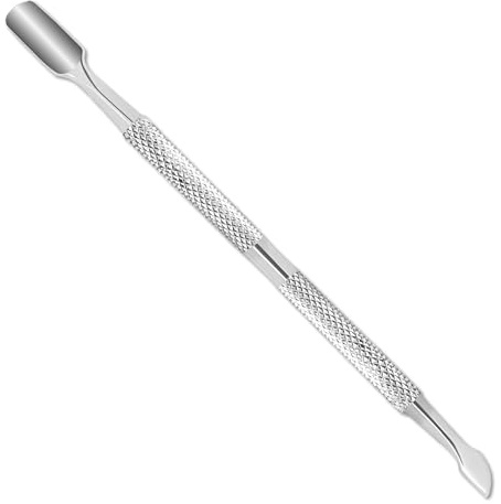 BURAX Cuticle Pusher – Professional Stainless Steel Nail Scraper & Cuticle Remover – Dual-Sided Tool for Finger & Toe Nails, Gel Polish & Dead Skin Removal– Non-Slip Handle for Manicure, Pedicure & Sa