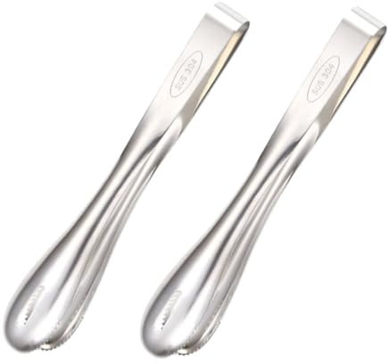 GRIRIW 2pezzi Pinze Da Cucina Acciaio Inossidabile Per Barbecue e Cottura Casa Utensili Multifunzionali Per e Verdure