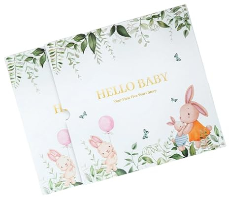 3. Album dei ricordi per neonati: traccia delle pietre miliari del bambino, impronte delle mani e foto del primo anno | Diario ideale per i nuovi genitori