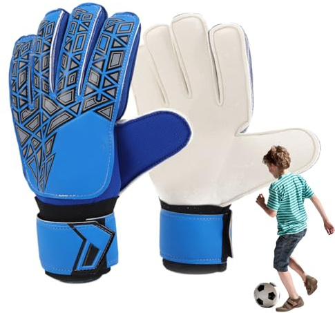 Mppchhn Guanti da portiere professionali – Guanti antiscivolo da portiere di calcio – Protezione per il palmo della mano | per giovani, donne, bambini, ragazzi, ragazze, scuola, club, pratica partite