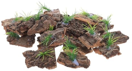 EPIGEIST 24 Pezzi Corteccia Naturale per Terrari Rettili Substrato Decorativo per Gechi e Camaleonti Funzione Arrampicata e Nascondiglio Accessori per Acquari Rettili e Habitat