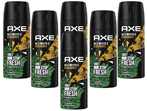 Deo Axe Wild 6 x 150ml Deospray Deodorant Bodyspray ohne Aluminium
