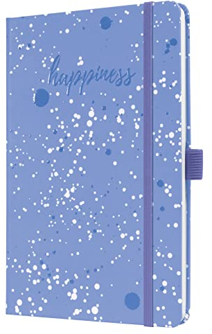 SIGEL JN339 Notizbuch A5 liniert violett, Tagebuch Jolie, Hardcover, Gummiband, Stiftschlaufe, Einstecktasche, aus nachhaltigem Papier