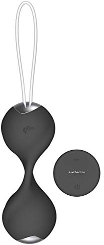 Lustfactor PEARLZ | DeLuxe Vibro-Liebeskugeln für Sie aus Silikon | Kabellose Funk Fernbedienung | Vibroei, Vibratorei, Vibrator, Eivibrator | Für vaginale + klitorale Stimulation | Wiederaufladbar