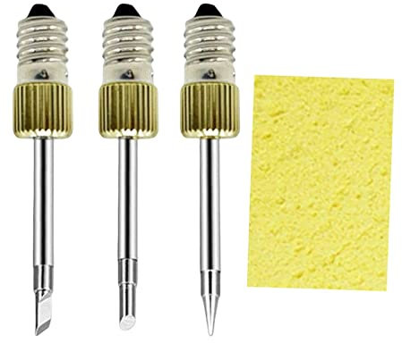 F Fityle 3X Punte di Ricambio in Acciaio per Saldatore Punta Dell'ago per Saldatura Riparazionesenza Fili E10 Testina di Saldatura USB, Antiruggine, Non Si Ossida Facilmente