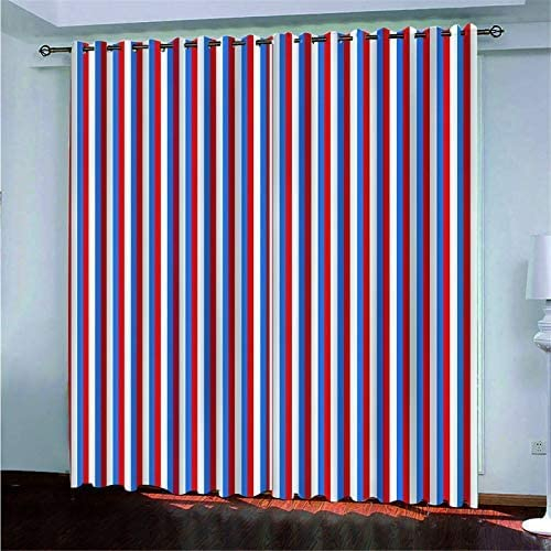 Vorhang Blickdicht 3D Gestreifte Volltonfarbe Ösenschal - 2 Stücke Verdunklungsvorhänge Mit Ösen Schlafzimmer Wohnzimmer Schallschutz Vorhang Verdunkelung Gardinen, 140(B) X160(H) cm