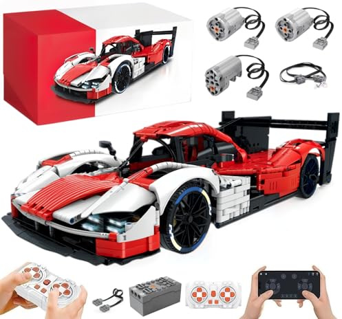 Technik Auto für 963, Mit 3Motoren Set, 1:8 Groß Auto Modellbausatz, 3069 Teile MOC Klemmbausteine Rennauto Set, Automodell Sammlerstück Geschenk für Autofans, Mit Originalverpackung