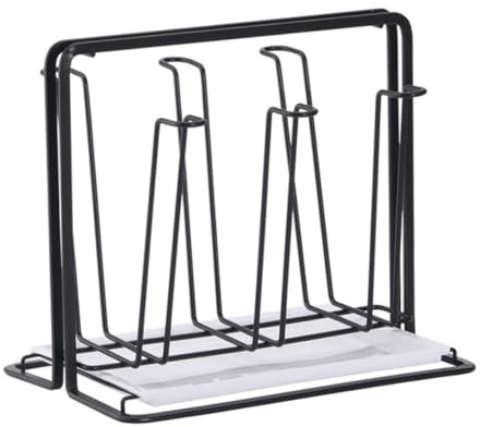 Wedhapy Water Bottle Drying Rack Cup Drying Rack Drinking Water Rack Metal Glasses Drainer Shelf Dish Holder 6 Cup Upside down Drain Rack