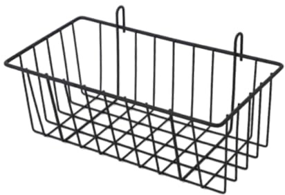 Baoblaze Cestino portaoggetti sospeso in Filo Metallico Cestino a griglia con Ganci, Forniture per la casa Cestino da Parete sospeso per Bagno Ufficio, m