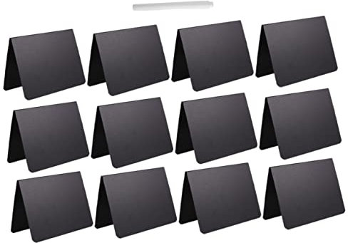 SEWACC Löschbare Memoboards 12 Stück Mini-schilder Stift Tragbare Tisch-nachrichtentafeln Für Kreidetafel-schilder Hochzeiten Und Partys