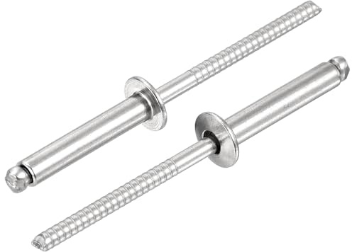 sourcing map 50 rivetti ciechi con testa a cupola, in acciaio inox 304, 1,9 x 1,9 cm, per fai da te, lamiera, riparazioni automobilistiche, mobili, barche e condotti (argento)