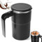 Tasse à café électrique à mélangeur automatique - 380 ml - Avec anse - Avec affichage de la température - En acier inoxydable 304 - Magnétique - Pour café, protéine et poudre