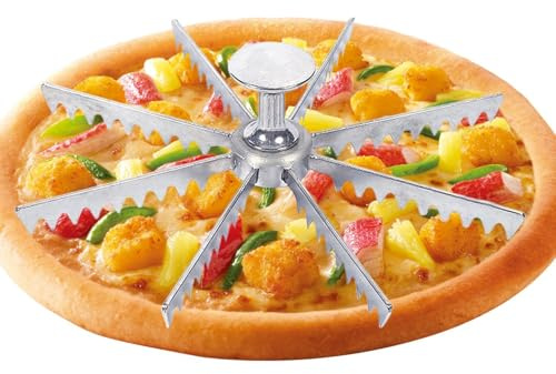 Qiwieod Cake Cutter Marker, 6/8/10 Slices, Round Cake Cutter, Cake Portion Divider, Multi-Tooth Pizza Cutter, Quick Cutting for Round Pizza, Cake Piece Marker, Same Size