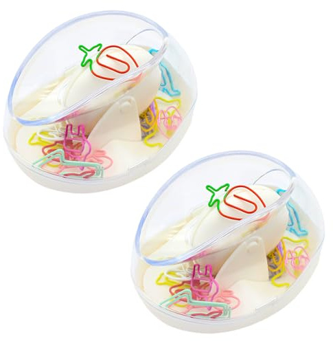 Hapivida Support de Trombone Magnétique, Distributeur de Trombone Transparent, Boîte de Rangement pour Trombones, Agrafes, Punaises, Pinces à Cheveux pour Bureau, école, Bureau (2Pcs)