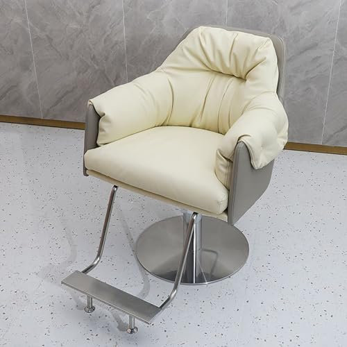 Generisch Friseurstühle, PU-Leder, 360 Grad drehbar, verstellbar, für Salon, Schönheit, Tätowierung, Friseur, Rasieren, Styling, B, 1
