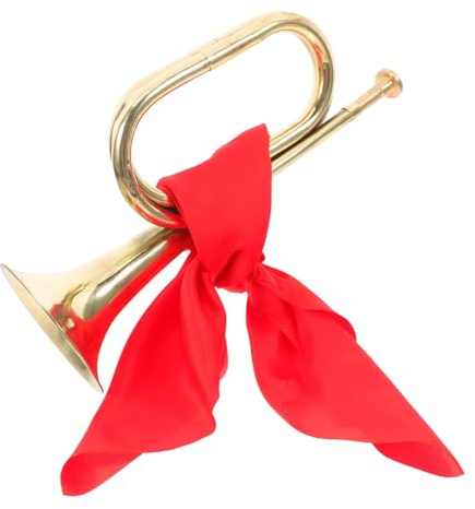 Anfänger Trompete als Musikinstrument für Auftritte, Goldfarben | Kupfer und Stoff, Angenehmer Griff, Voller Klang, Leicht zu Handhaben für Bands