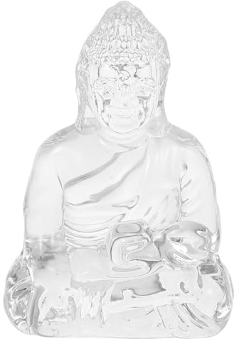 HIAKDOFT Kleine Kristall Buddha Statue Dekoratives Ornament für Tisch oder Eingangsbereich Handwerkskunst Robustes Material für Zen Raumgestaltung und Harmonische