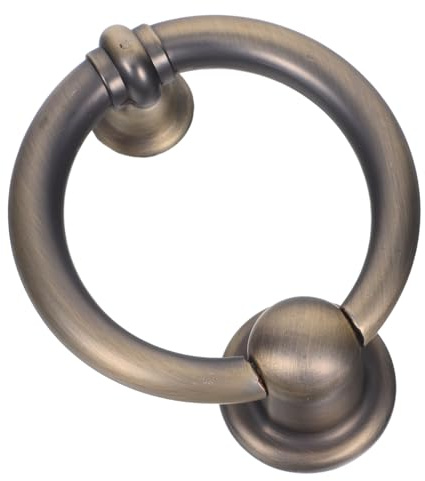Hoement Batacchio per Porta in Lega di Zinco, Anello Moderno Color Caffè | Stile Semplice e Sofisticato, Finitura Color Caffè, per Portali Commerciali e Domestici, Robusto