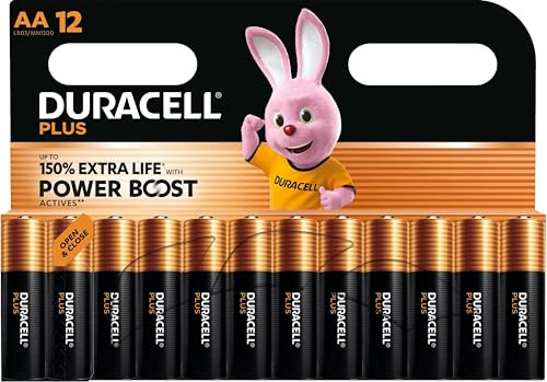 12X Piles Duracell AA Plus Power Boost Jusqu'à 150% d'autonomie supplémentaire (1 plaquette de 12 Piles) 12 Piles AA (MN1500)